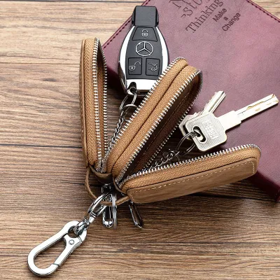 Genuine Leather Car Key Waist Hanging Purse – Cowhide Dermatoglyphics Business Style