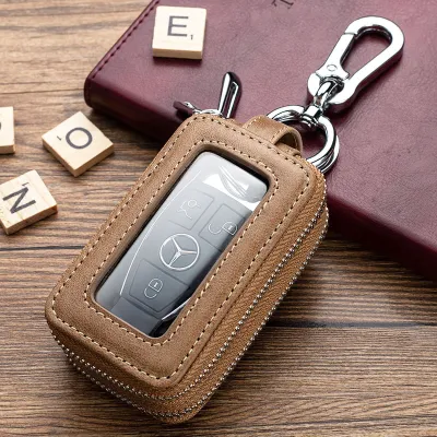 Genuine Leather Car Key Waist Hanging Purse – Cowhide Dermatoglyphics Business Style