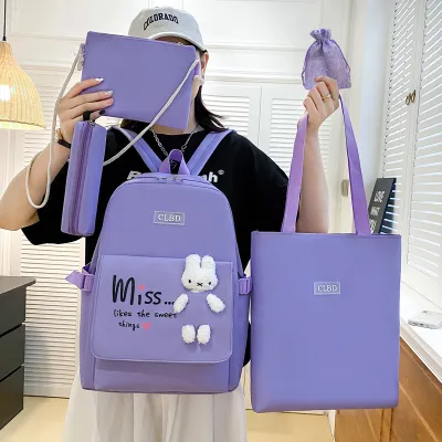 5-in-1 Water-Resistant  School Bag Set 