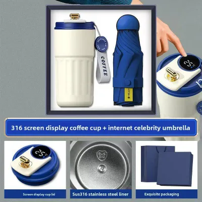 Umbrella & Thermal Mug Corporate Gift Set 