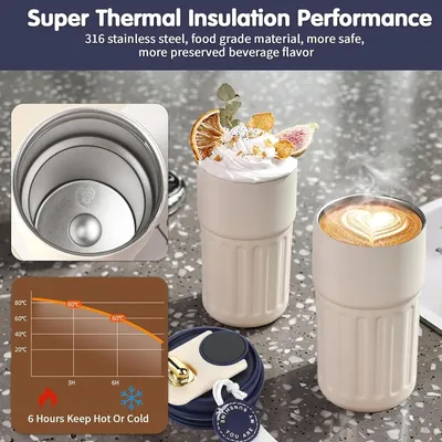 316 Stainless Steel Smart  Travel Mug With Temperature Display
