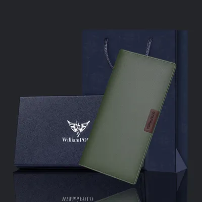Genuine Leather Long Wallet for Men