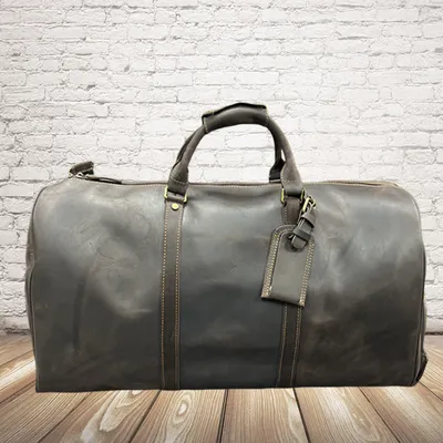 Cowhide Men’s Carry-On Travel Bag