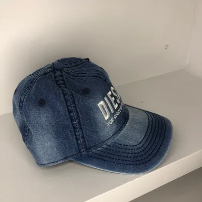 Men's D I E S E L Denim Cap (S-1)-Light Blue	