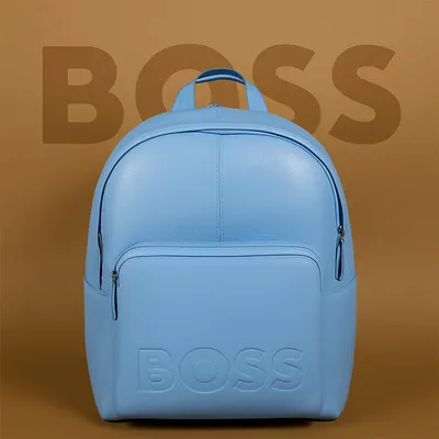 HUGO BOSS LEATHER BACKPACK -Blue