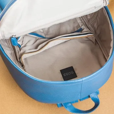 HUGO BOSS LEATHER BACKPACK -Blue
