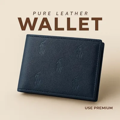 Ral'ph La'uren Premium Wallet -Navy