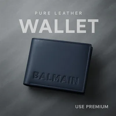 BALMAIN Premium Wallet -Navy