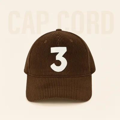 Men's Cord Cap (S-1)-Dark Brown	