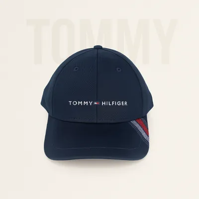 Men's T o m m y H i l f i g e r Cap (S-3)-Navy Blue	