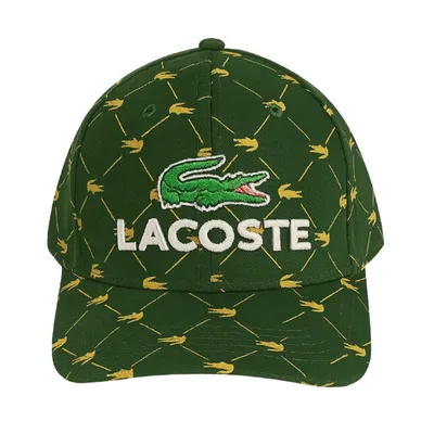 Men's LACOSTE Printed Cap (S-1)-Green	