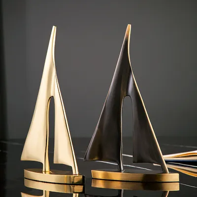 High-End Copper Sailboat Decor