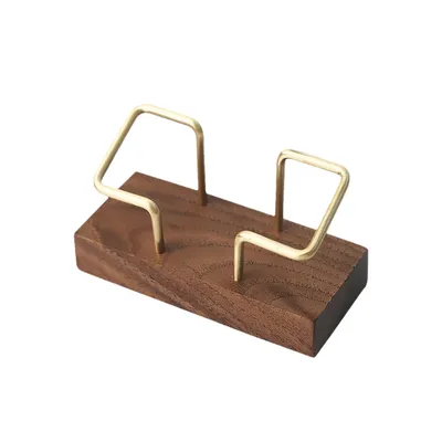 Elegant Walnut Card Stand