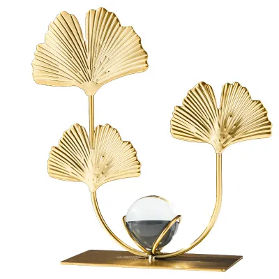 Turtle Leaf Crystal Ball Decor