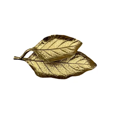 Double-Layer Jewelry Leaf Tray