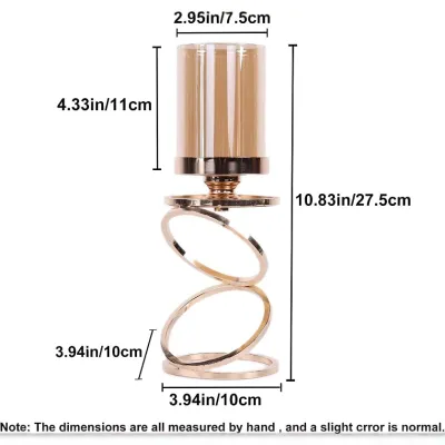 Three-Ring Metal Candle Holder 