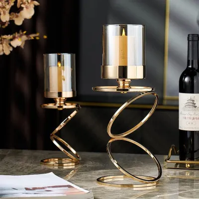 Three-Ring Metal Candle Holder 