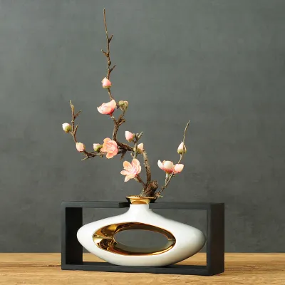 Wood-Framed Plum Blossom Vase