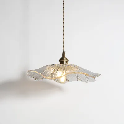 Nordic Brass Glass Flower Chandelier