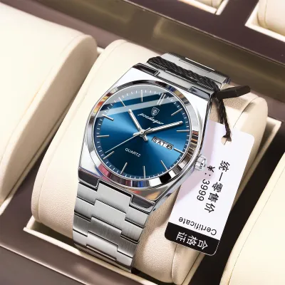 Swiss-Style Luminous Calendar Watch