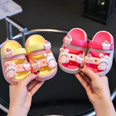 Adorable Bunny & Cupcake Baby Sandals – Soft Sole Anti-Slip Shoes for Toddlers