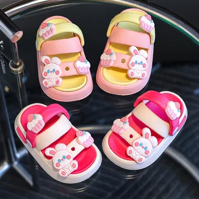 Adorable Bunny & Cupcake Baby Sandals – Soft Sole Anti-Slip Shoes for Toddlers
