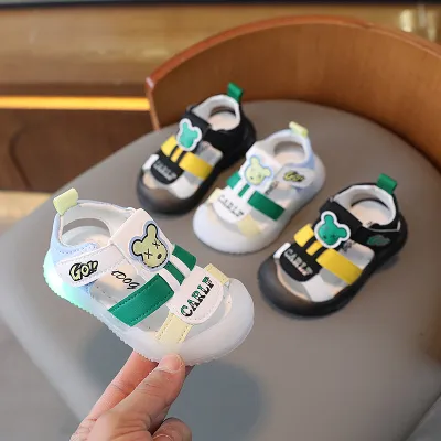 Glow Bear Adventure Sandals – LED Light Soft Sole Baby Shoes