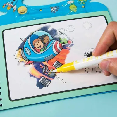 Reusable Magic Water Coloring Book for Kids