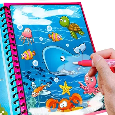 Reusable Magic Water Coloring Book for Kids