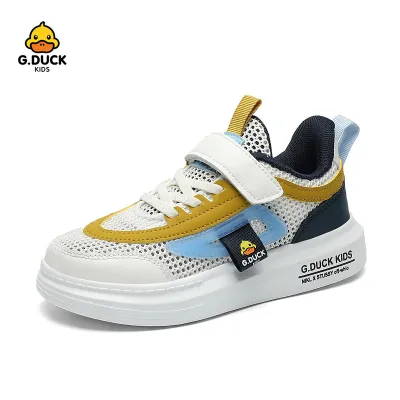 G.DUCK Kids Breathable Mesh Sneakers – Yellow & Blue