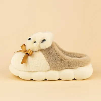 CozyBear Plush Indoor Slippers