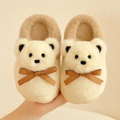 CozyBear Plush Indoor Slippers