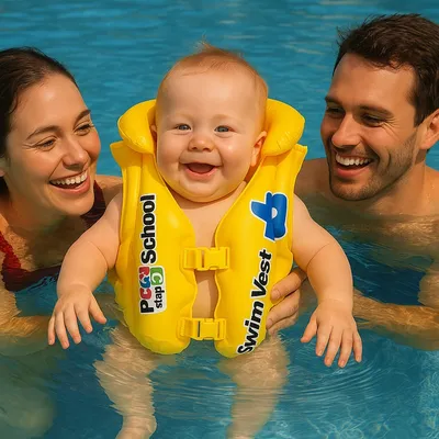 Baby Pool Inflatable Swim Vest – Yellow