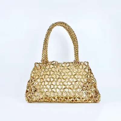 Shiny Handmade Pearl Tote Underarm Bag