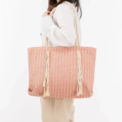 Woven  Beach Vacation Tote Bag