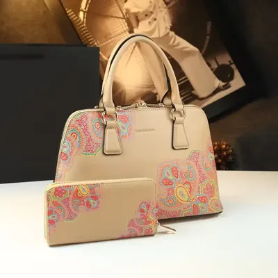 Retro Printed Single Shoulder Crossbody Bag