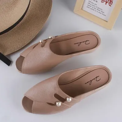 Fish-mouth Open Toe Slippers