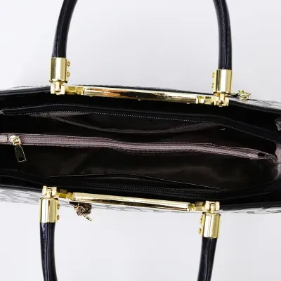 Stone Pattern Patent Leather  Handbags