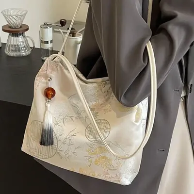 Embroidery Casual Tote Bag