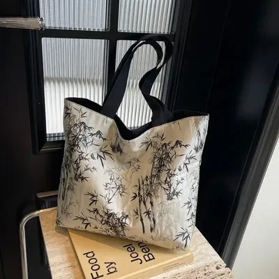 Bamboo Pattern Tote Bag 