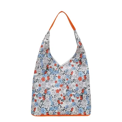 Artistic floral canvas bag 