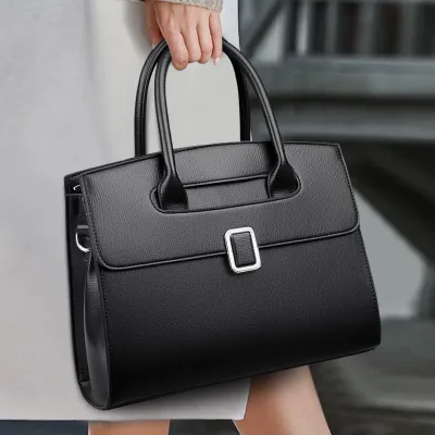 Glossy Chic Leather Handbag