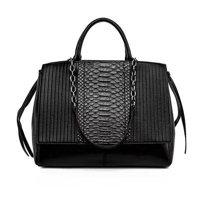Sleek Urban Shine Leather Tote