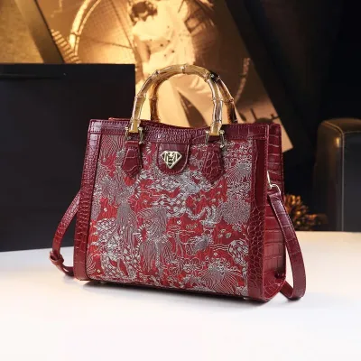 Glam Look Stylish Leather Handbag