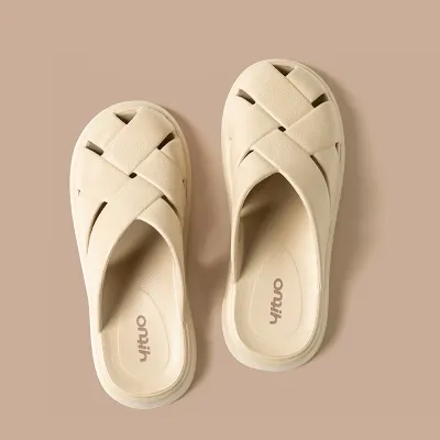 Classic Charm Open Toe Slippers