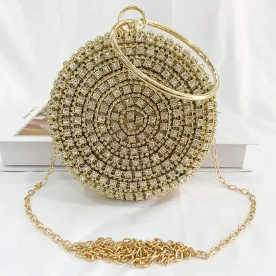 Rhinestone Luxury Crystal Pearl Clutch Bag