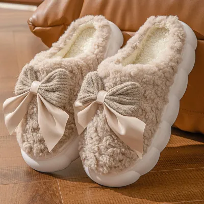 Indoor Home Thick-Soled Fur Slippers