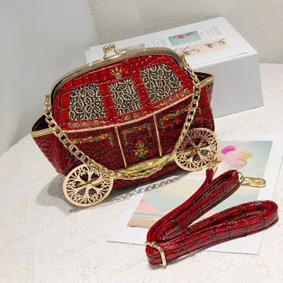 Luxe Charm Leather Crossbody Bag