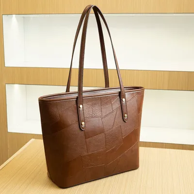 Modern Edge Leather Handbag