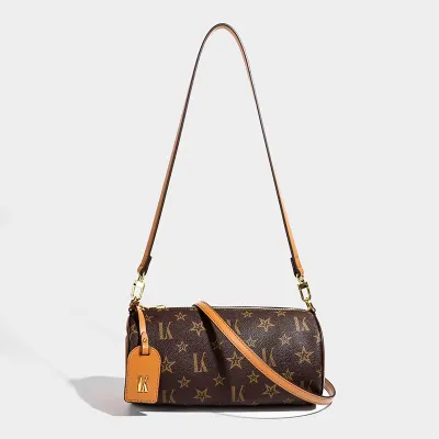 Golden Edge Compact Crossbody Bag